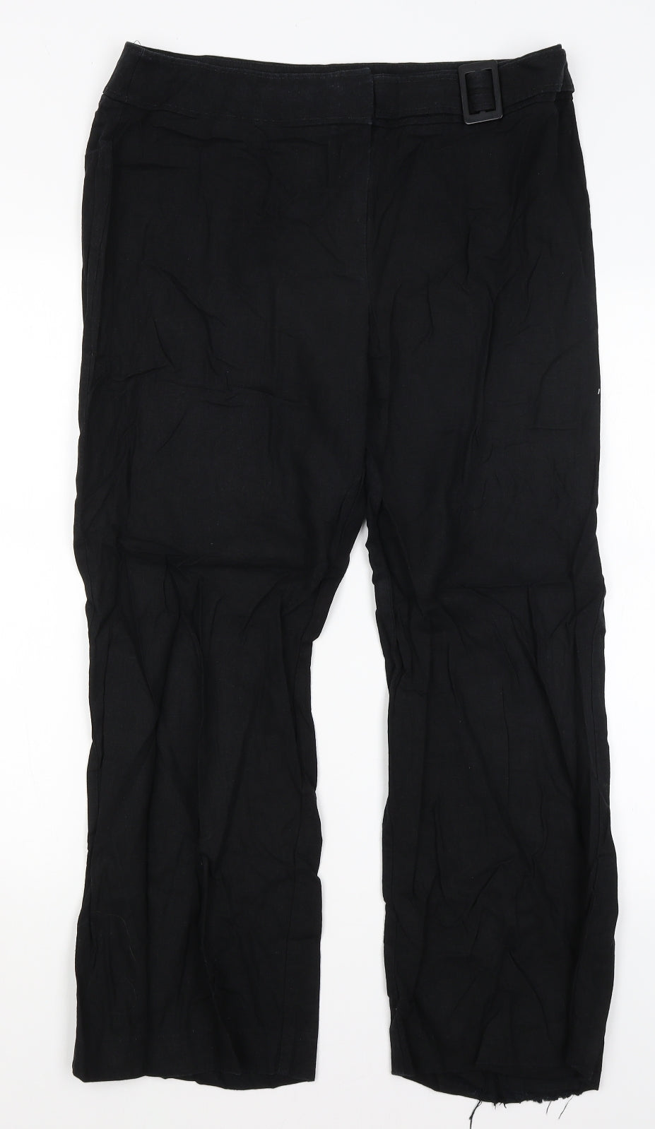 M&S Womens Black   Trousers  Size 14 L27 in