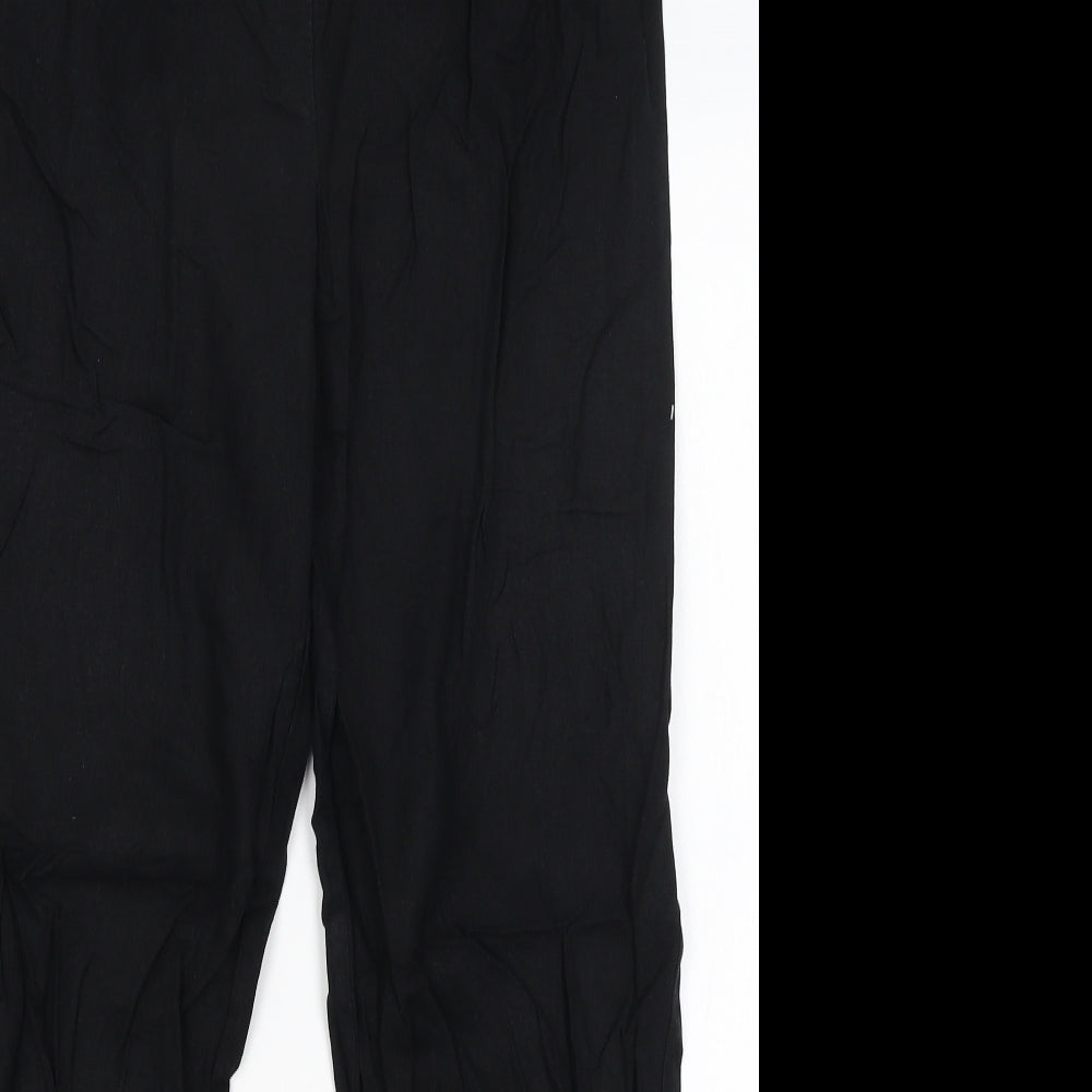 M&S Womens Black   Trousers  Size 14 L27 in