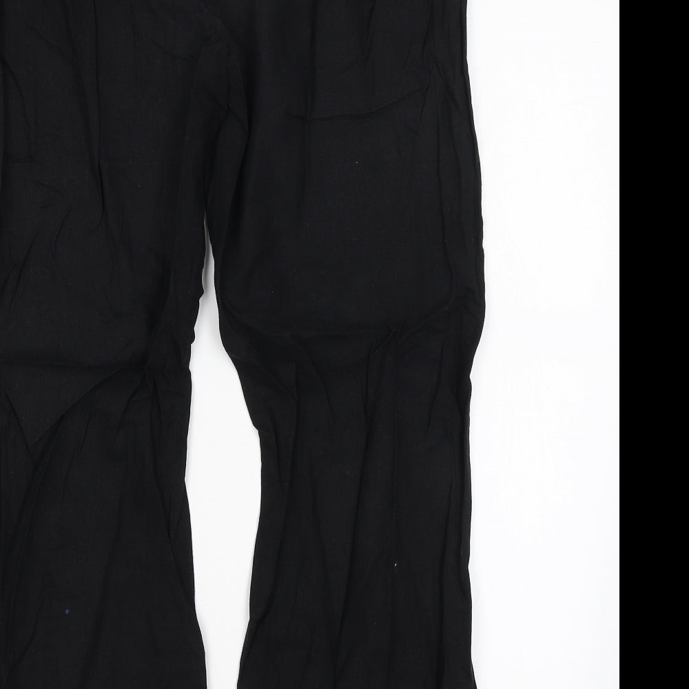M&S Womens Black   Trousers  Size 14 L27 in