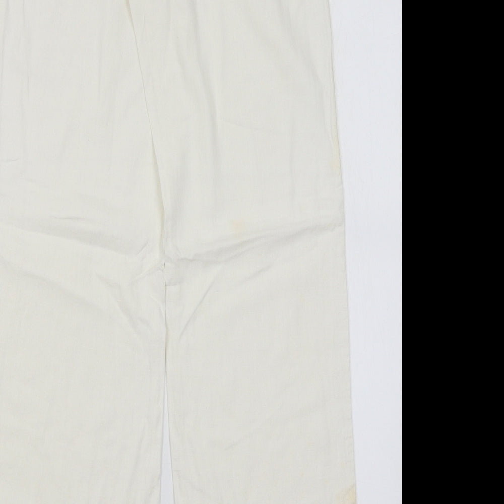New Look Womens White   Trousers  Size 6 L29 in
