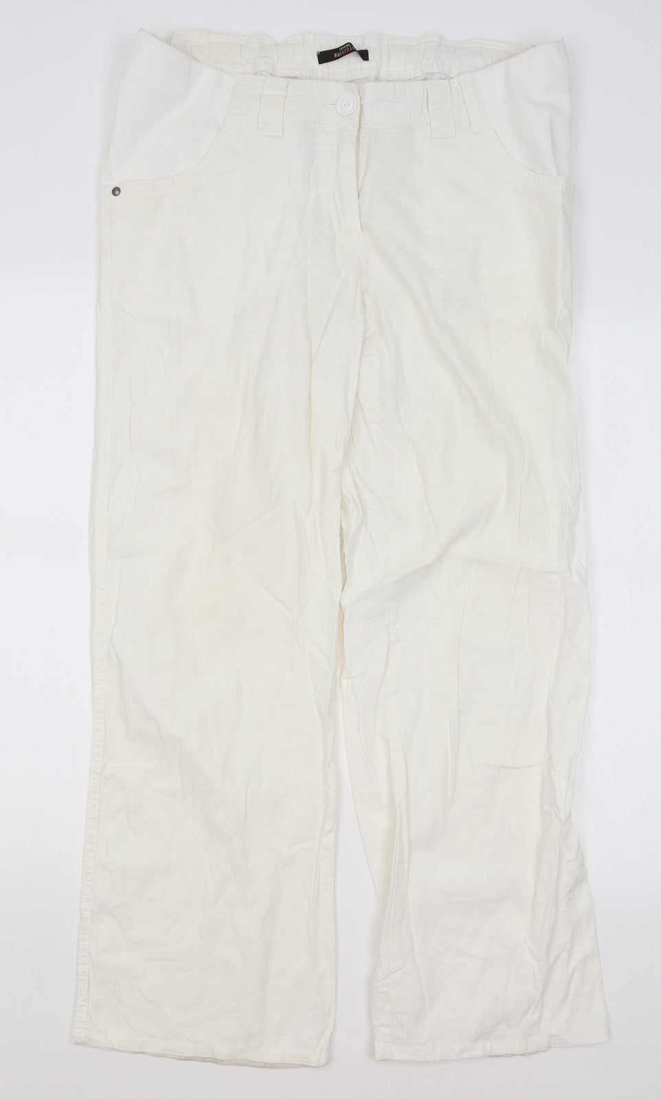 George Womens White   Trousers  Size 12 L29 in