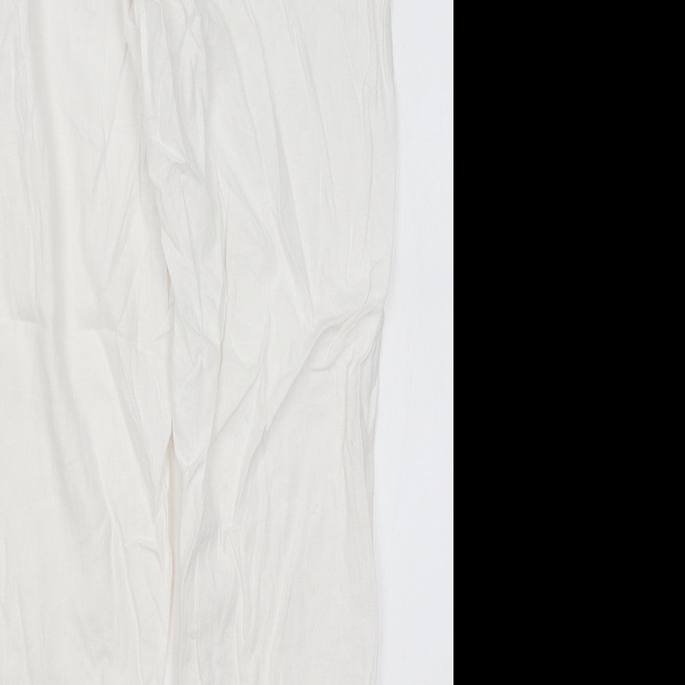 M&S Womens White   Trousers  Size 8 L27 in
