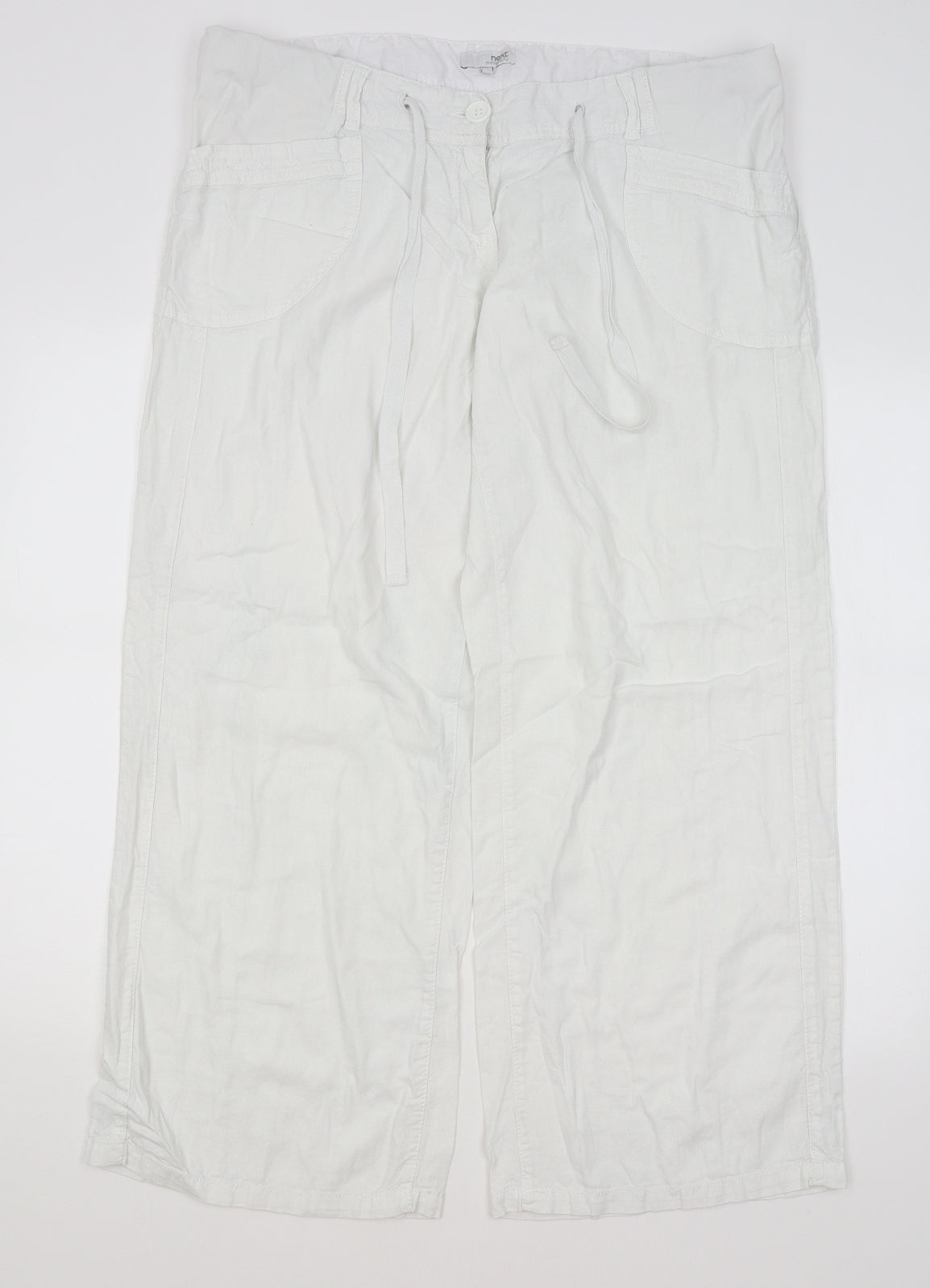 NEXT Womens White   Trousers  Size 16 L28.5 in