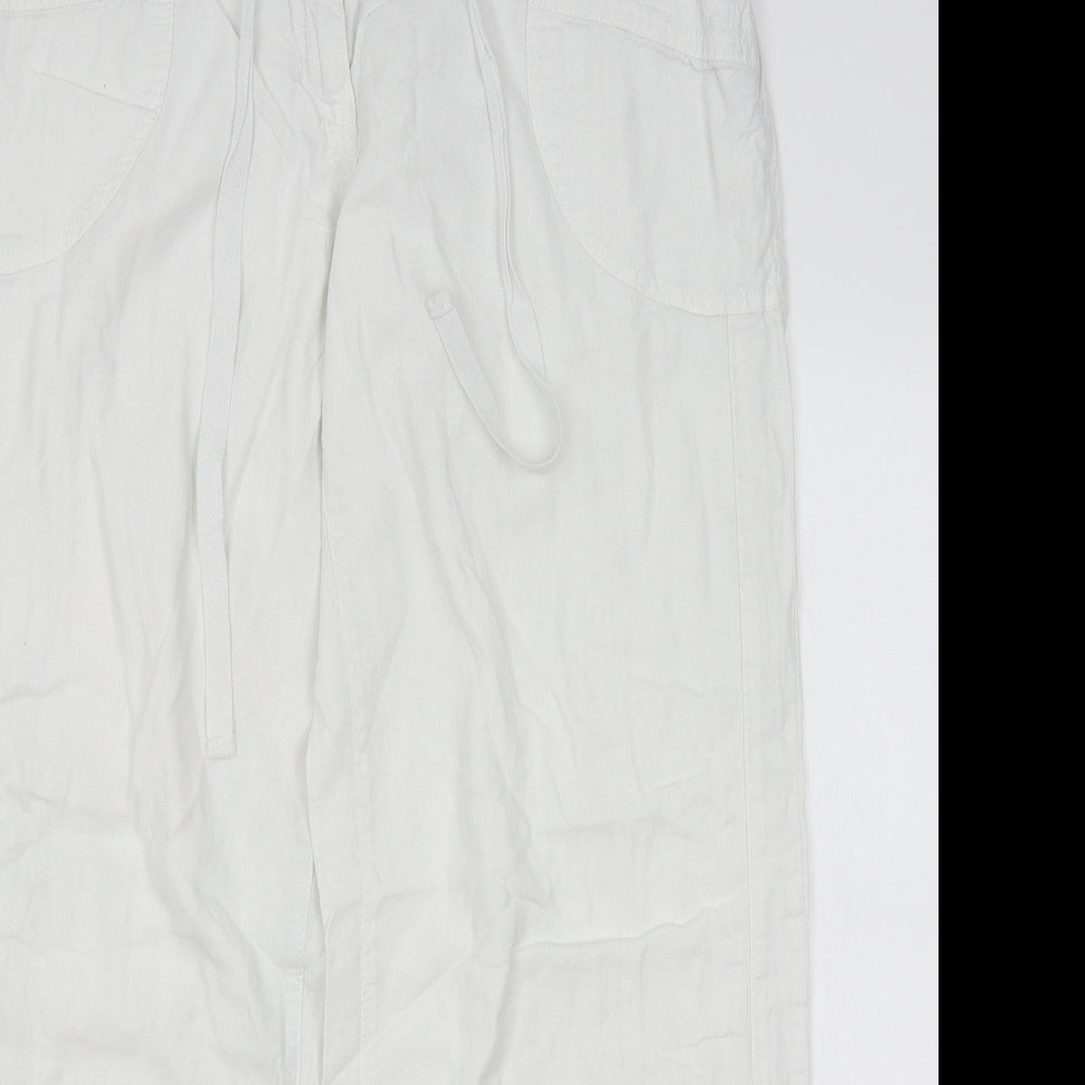NEXT Womens White   Trousers  Size 16 L28.5 in