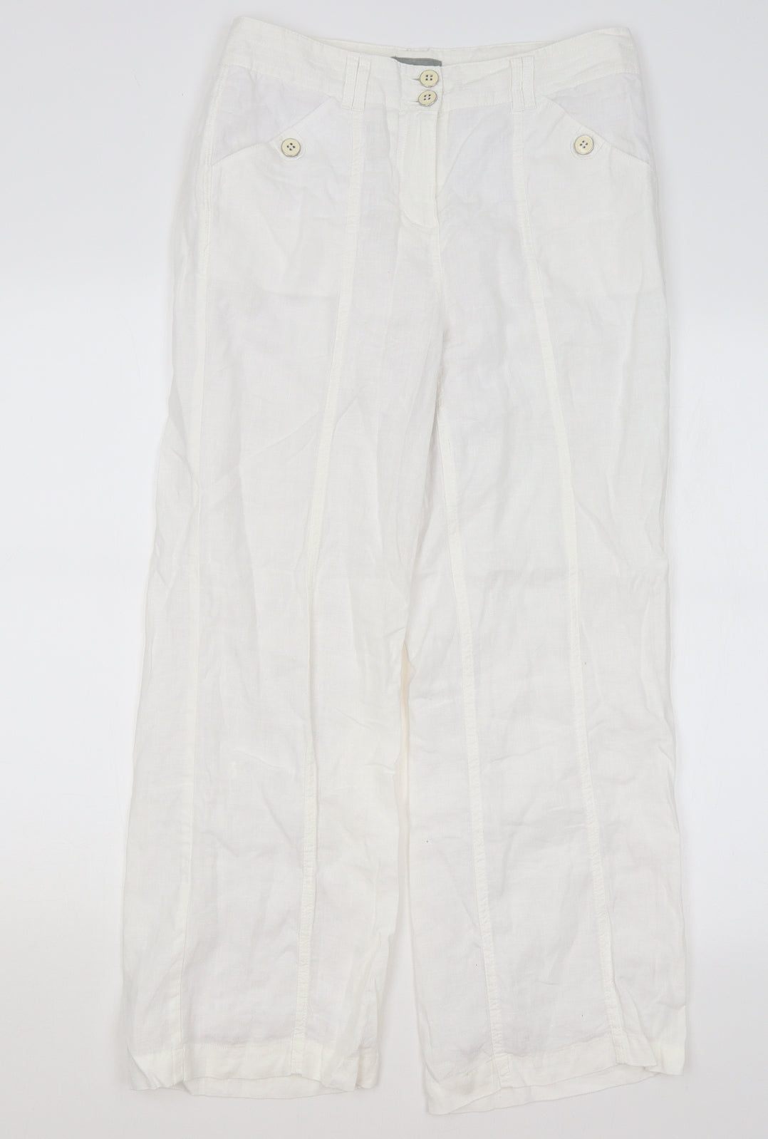 Per Una Womens White   Trousers  Size 10 L27 in