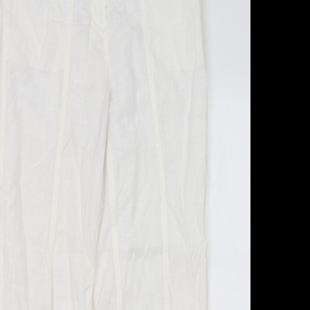 Per Una Womens White   Trousers  Size 10 L27 in