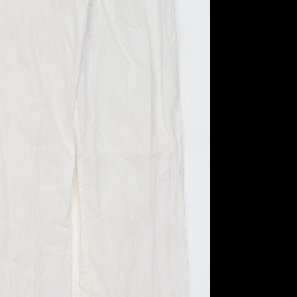 Per Una Womens White   Trousers  Size 10 L27 in