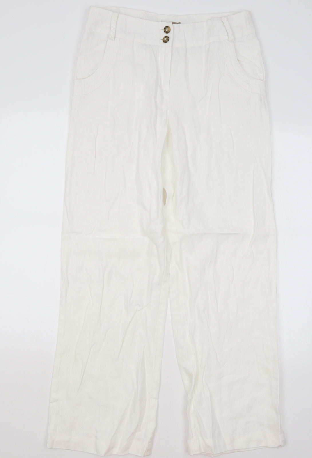 Soon Womens White   Trousers  Size 12 L30 in