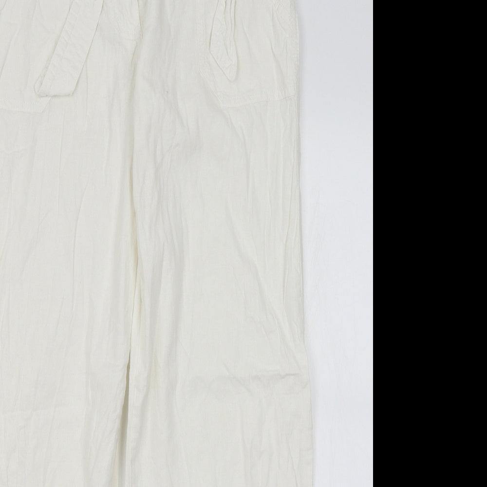 NEXT Womens White   Trousers  Size 12 L29 in
