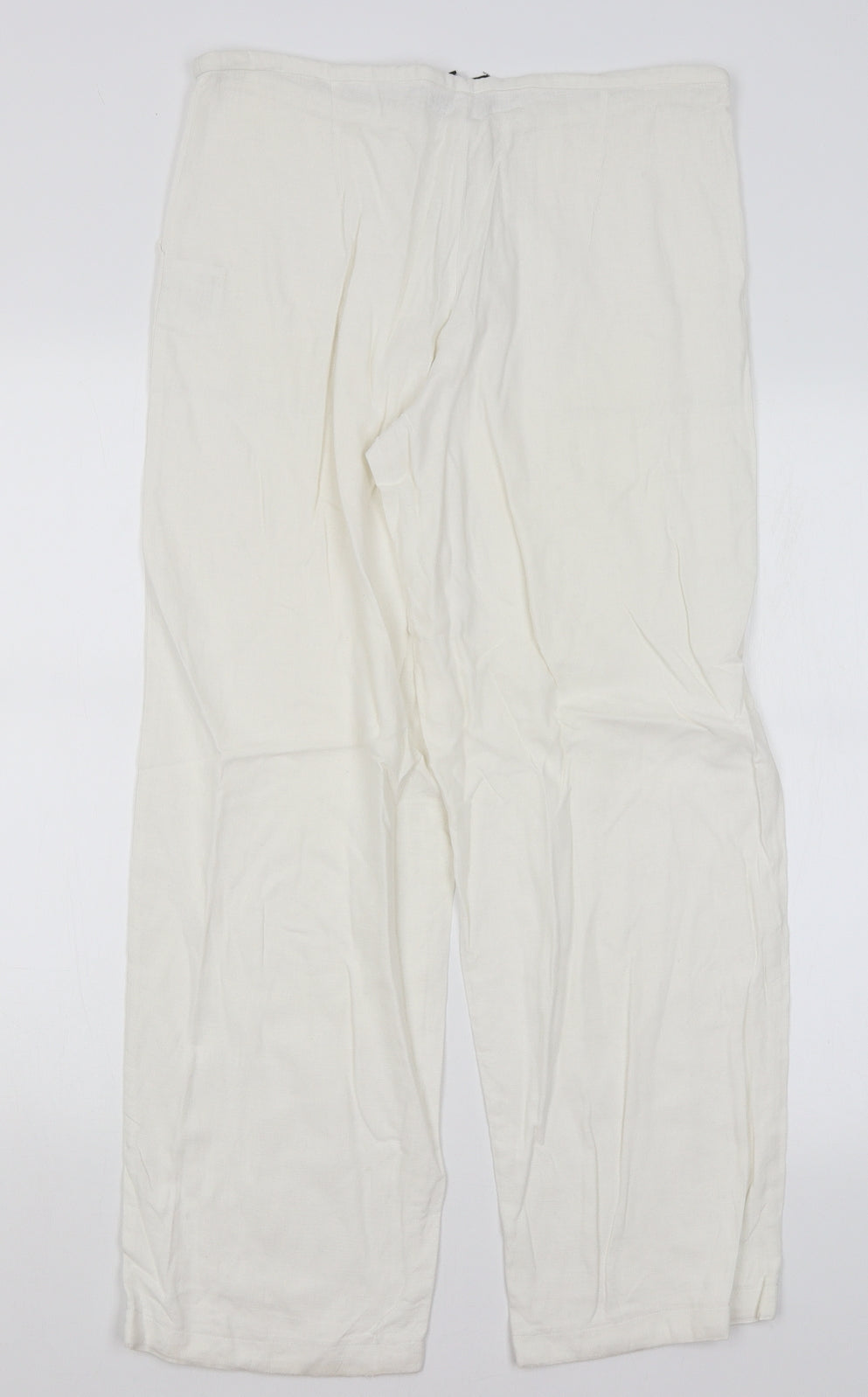 QED Womens White   Trousers  Size 14 L27 in