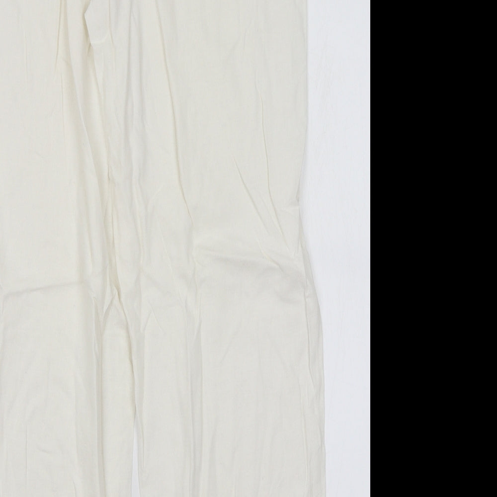 QED Womens White   Trousers  Size 14 L27 in