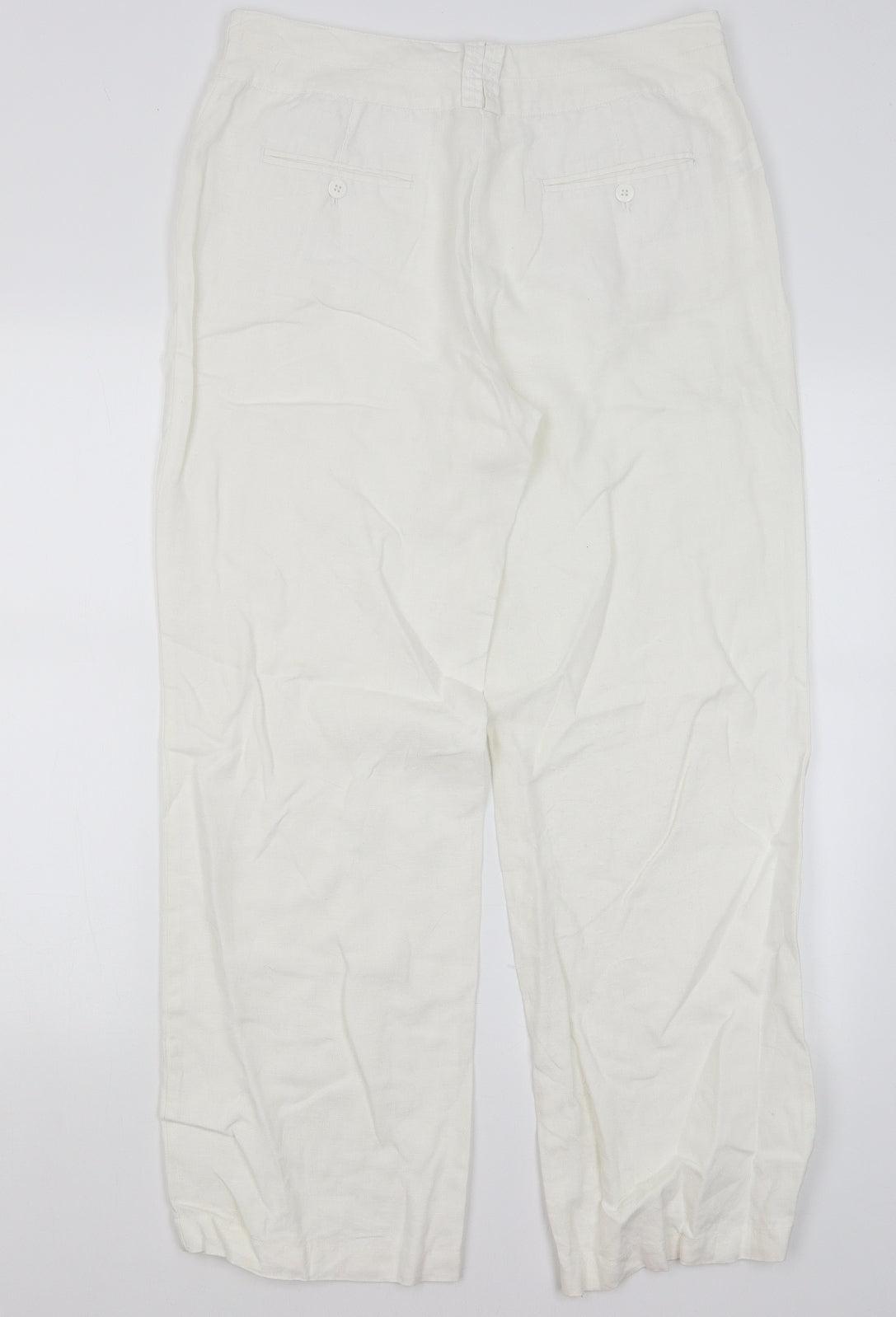 Monsoon Womens White   Trousers  Size 12 L29 in