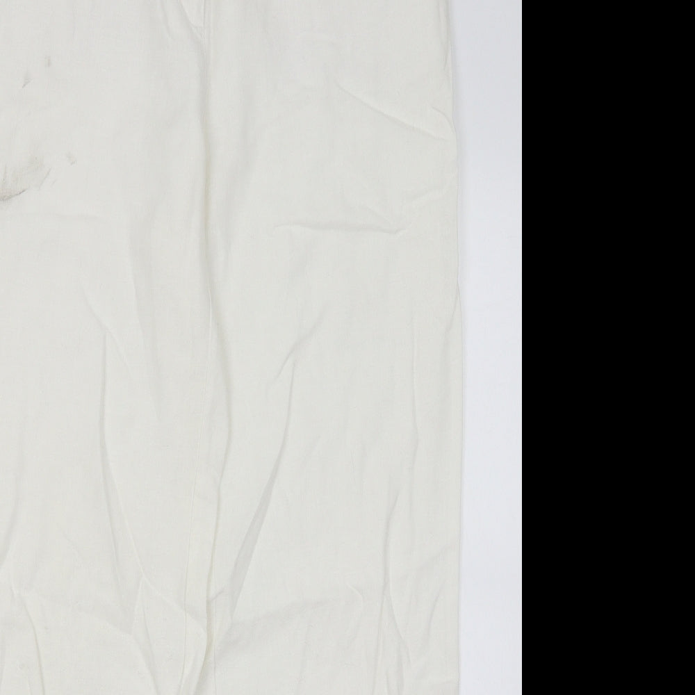 Monsoon Womens White   Trousers  Size 12 L29 in