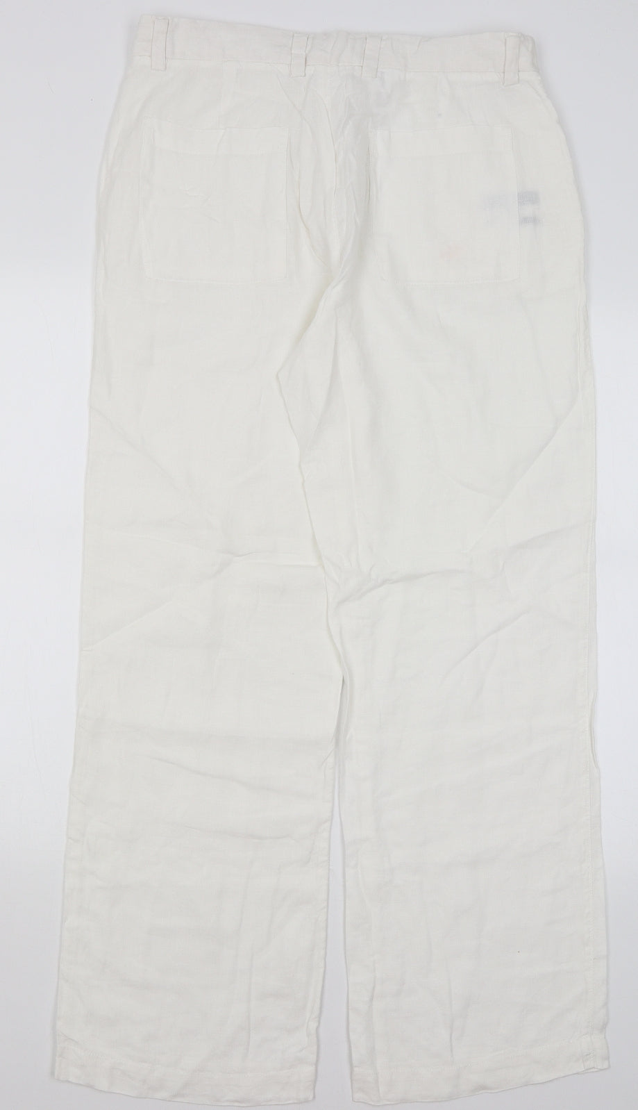 NEXT Womens White   Trousers  Size 12 L30.5 in