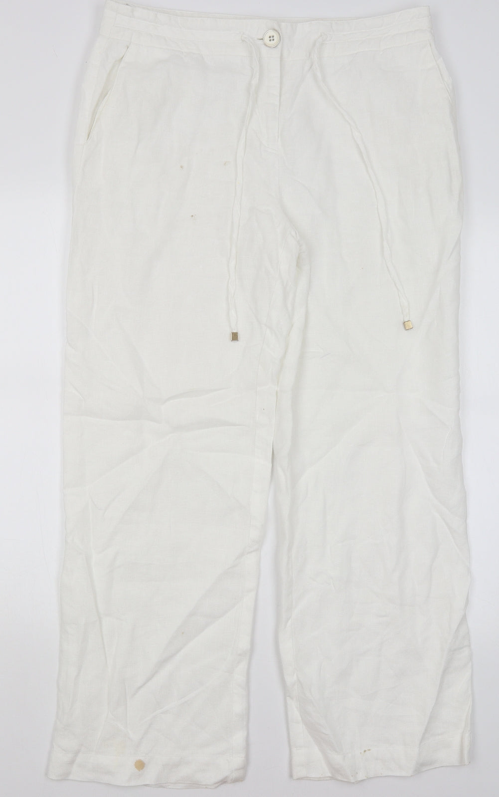 CC Womens White   Trousers  Size 14 L29 in