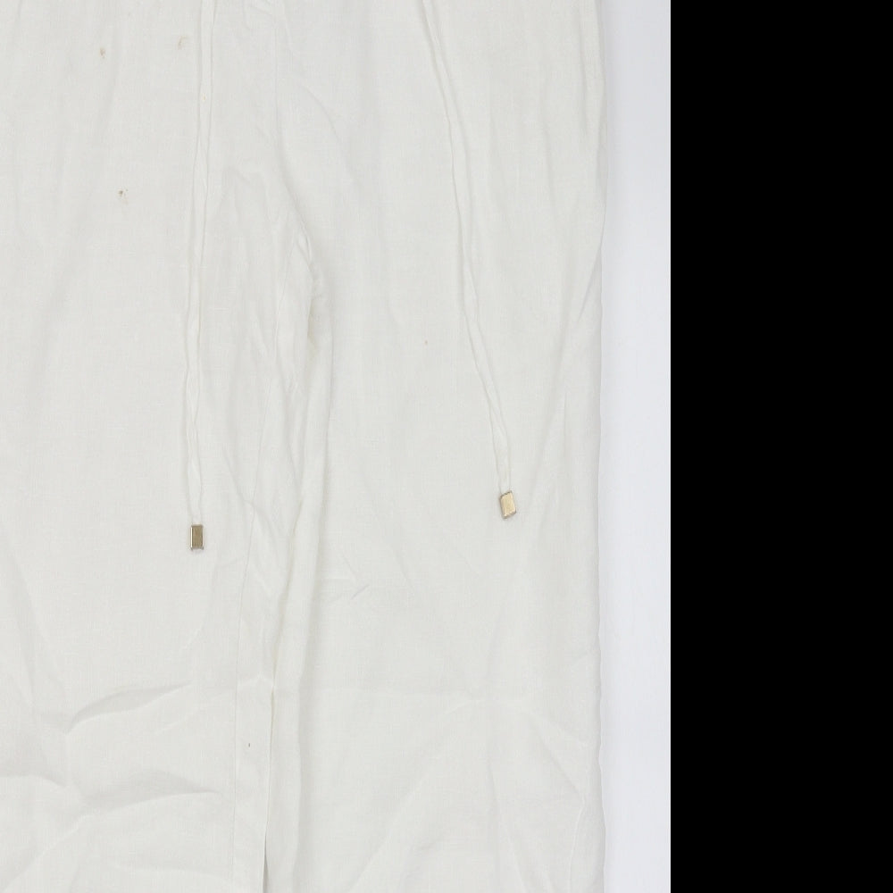 CC Womens White   Trousers  Size 14 L29 in