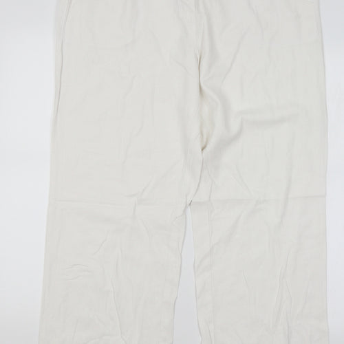 Authentic Womens White   Trousers  Size 16 L28 in