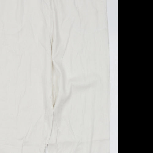 Authentic Womens White   Trousers  Size 16 L28 in