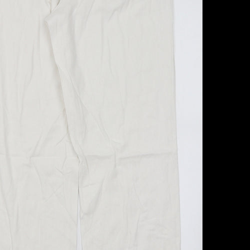 Authentic Womens White   Trousers  Size 16 L28 in