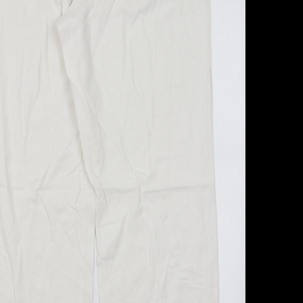 Authentic Womens White   Trousers  Size 16 L28 in