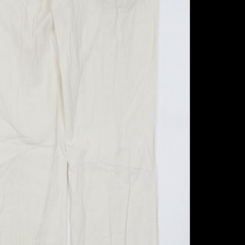 George Womens White   Trousers  Size 12 L28 in