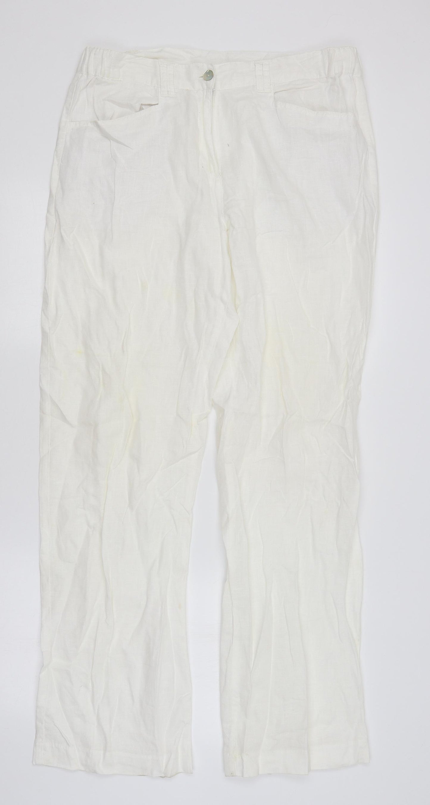 Cotton Traders Womens White   Trousers  Size 14 L32 in