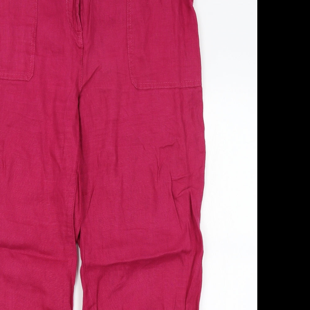 M&S Womens Pink   Trousers  Size 16 L29 in