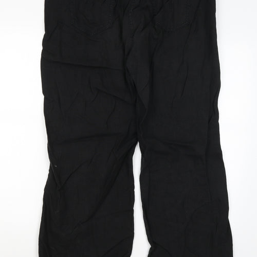 M&S Womens Black   Trousers  Size 16 L28 in