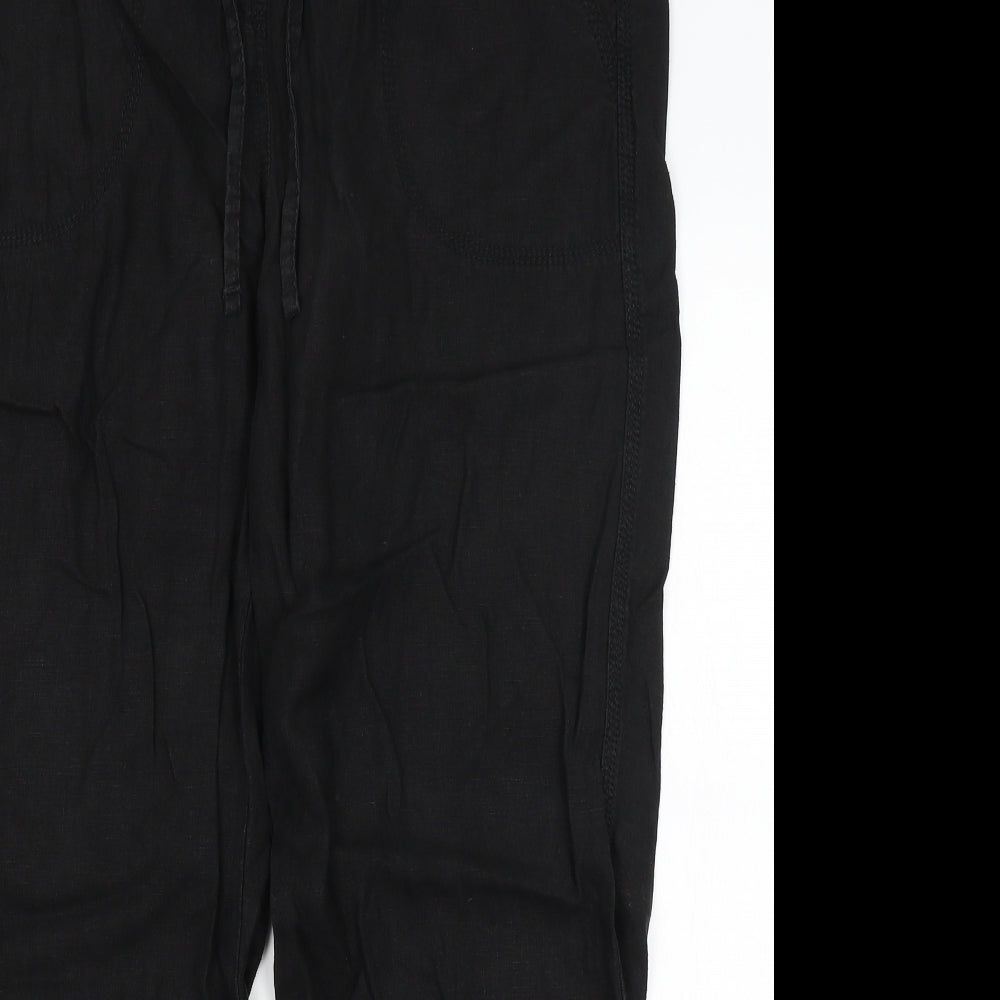 M&S Womens Black   Trousers  Size 16 L28 in