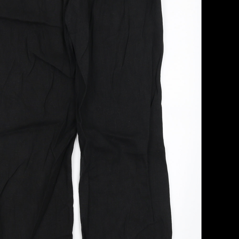 M&S Womens Black   Trousers  Size 16 L28 in
