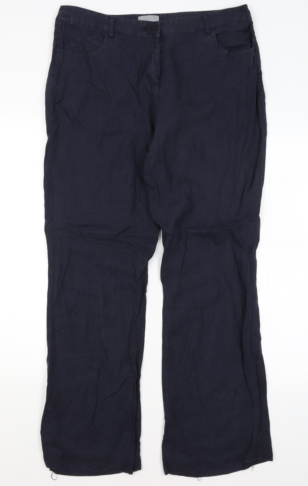Per Una Womens Blue   Trousers  Size 14 L28 in