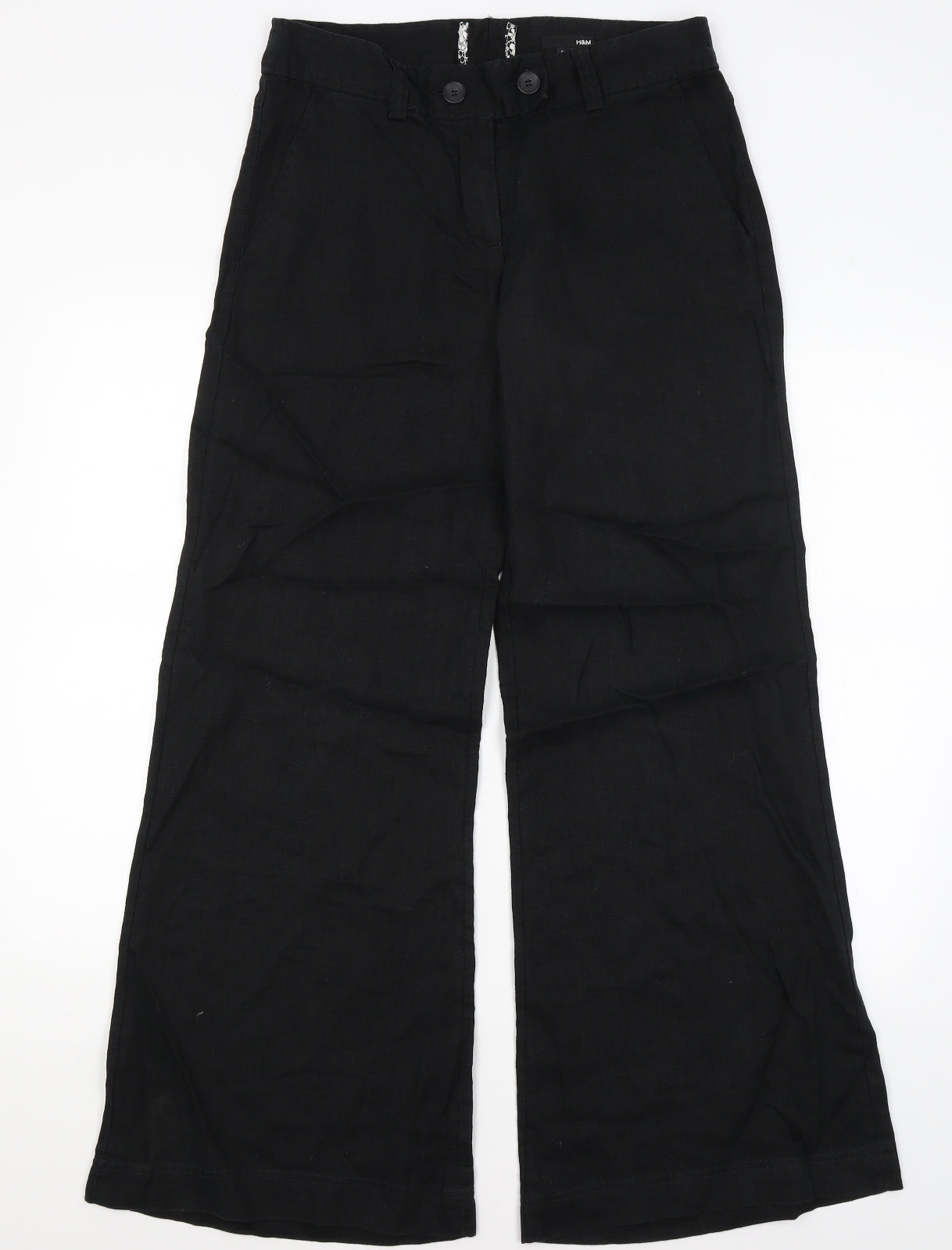 H&M Womens Black   Trousers  Size 10 L32 in