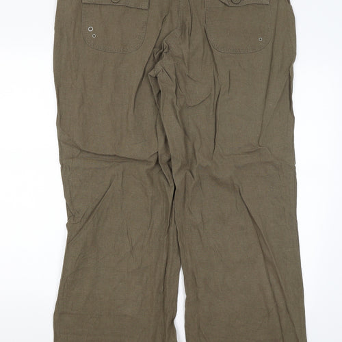 Papaya Womens Green   Trousers  Size 18 L30.5 in