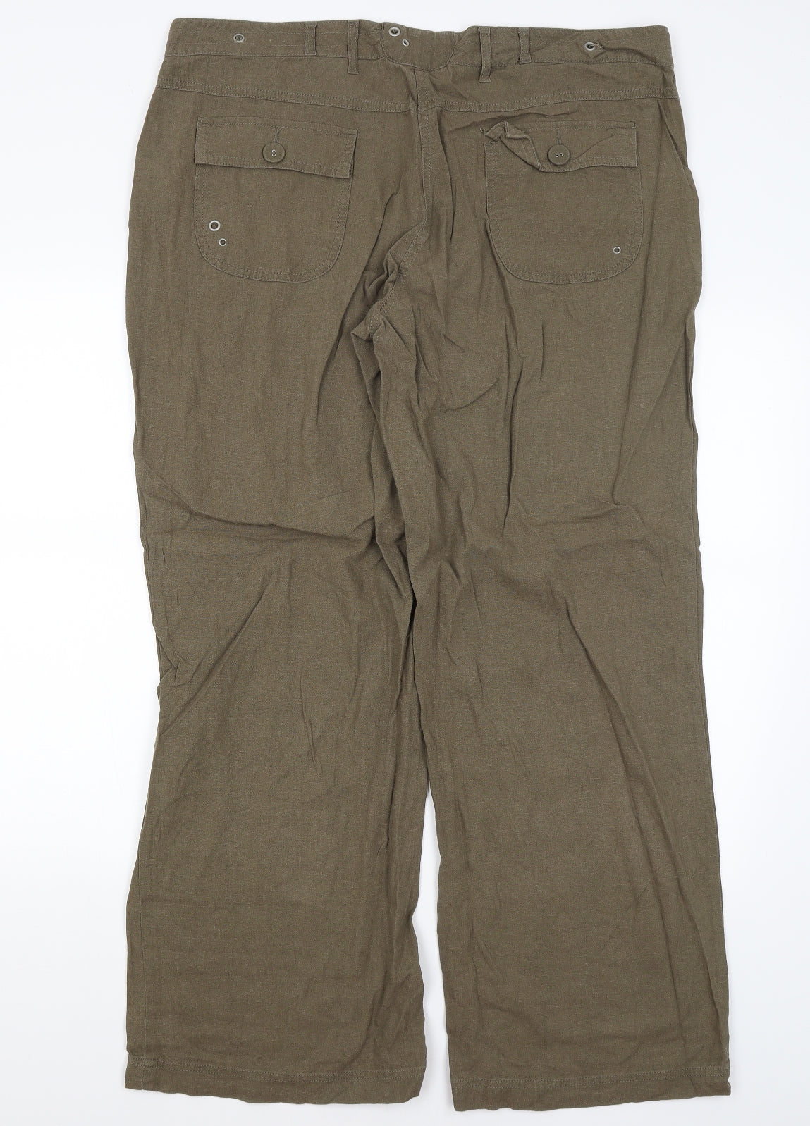 Papaya Womens Green   Trousers  Size 18 L30.5 in