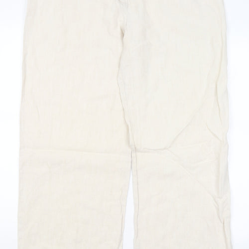 M&S Womens Beige   Trousers  Size 18 L31 in