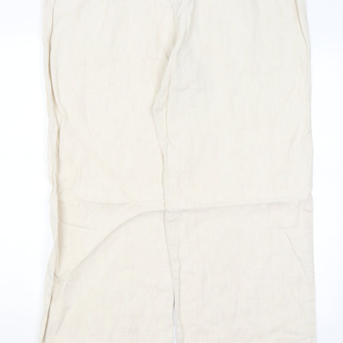 M&S Womens Beige   Trousers  Size 18 L31 in