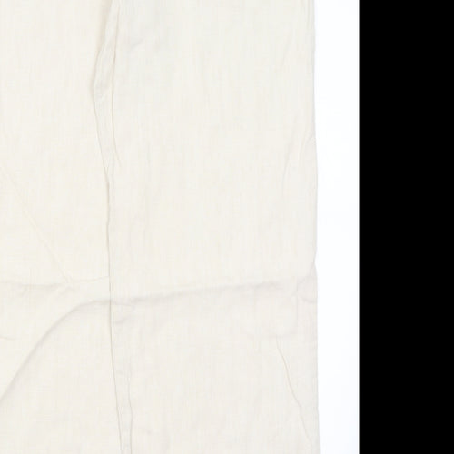 M&S Womens Beige   Trousers  Size 18 L31 in