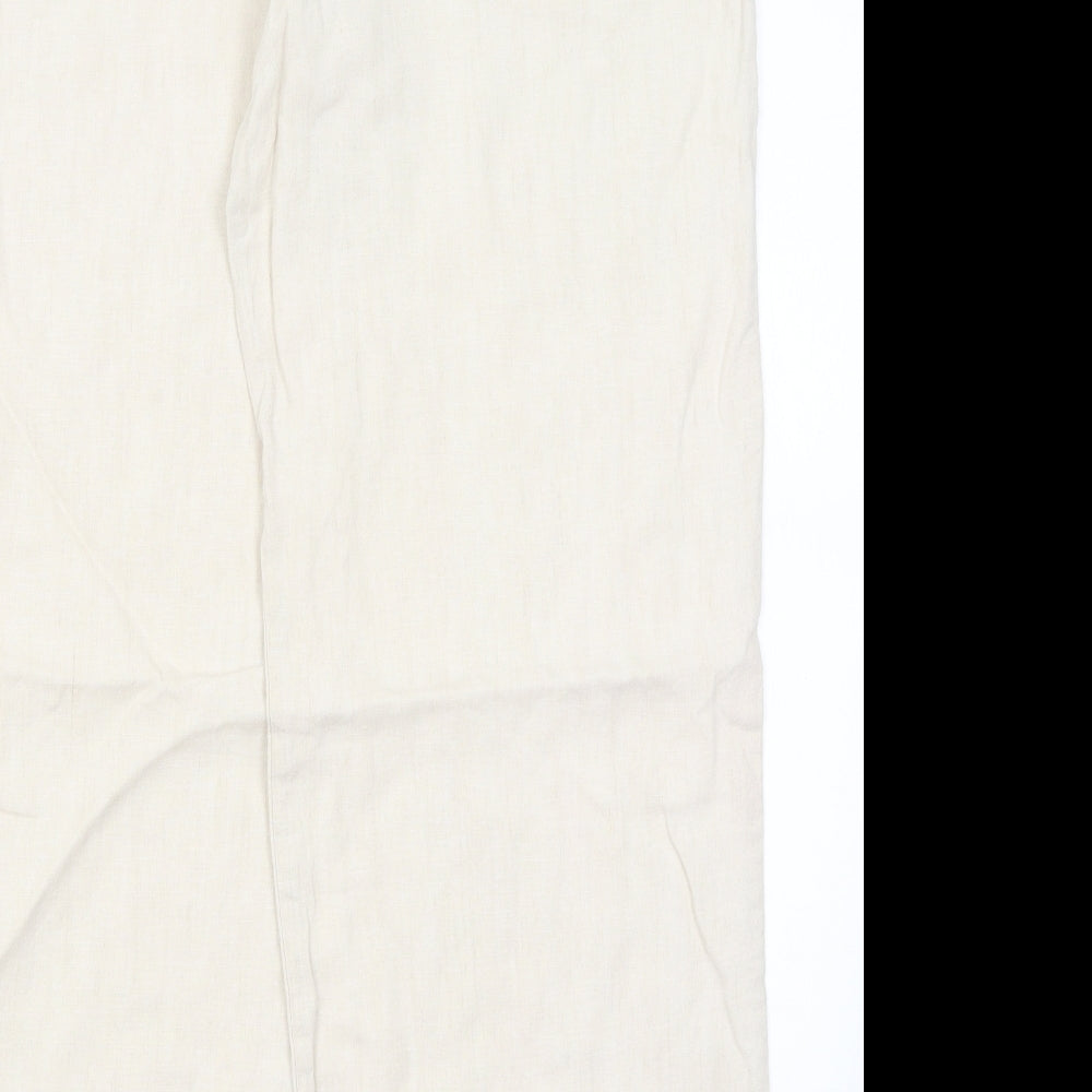 M&S Womens Beige   Trousers  Size 18 L31 in