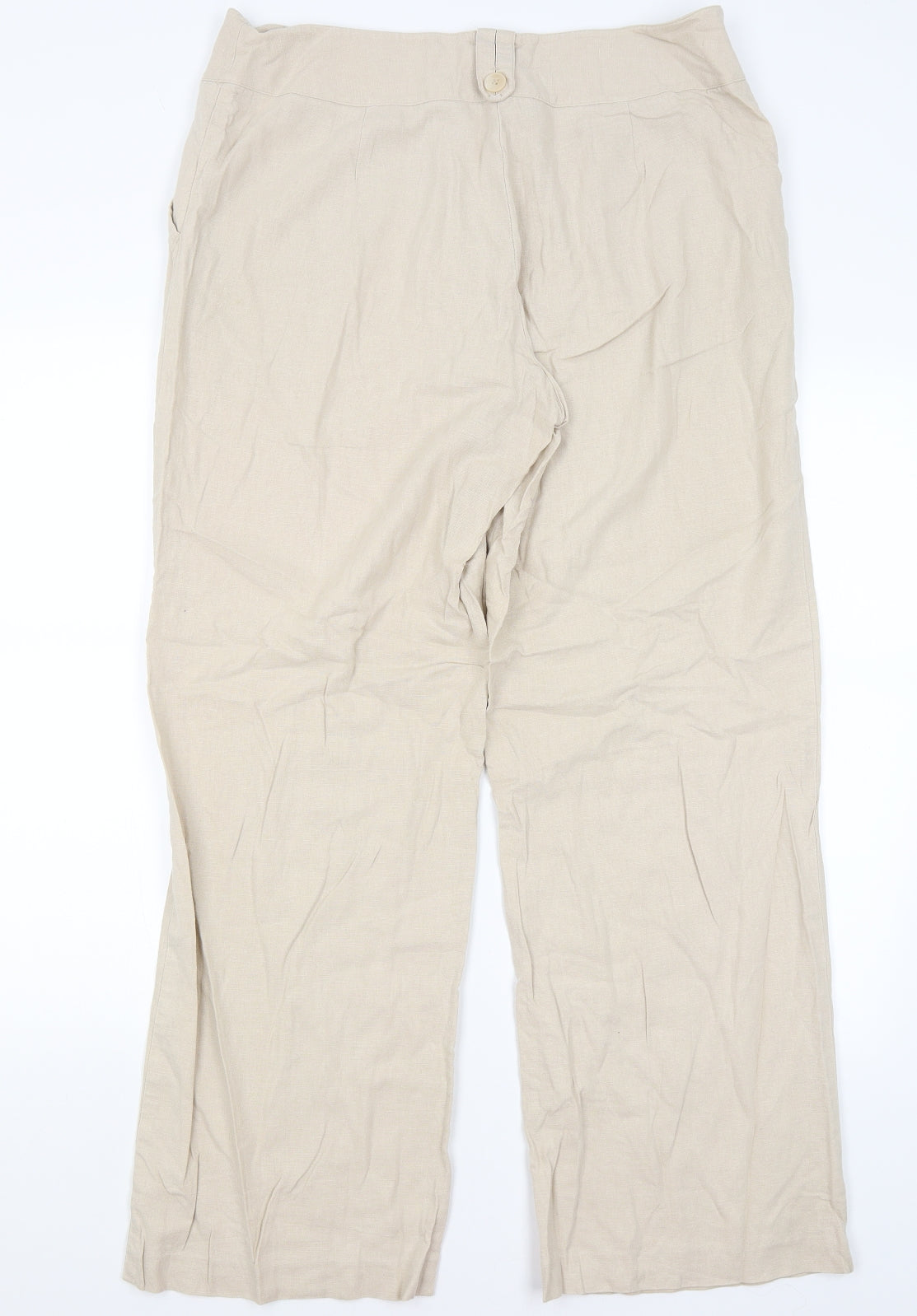 M&S Womens Beige   Trousers  Size 16 L30 in