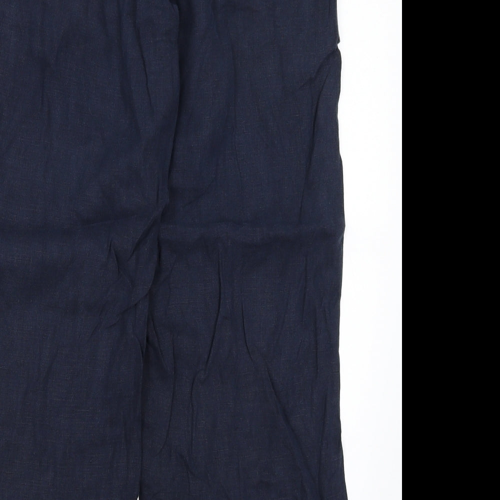 M&S Womens Blue   Trousers  Size 14 L26 in