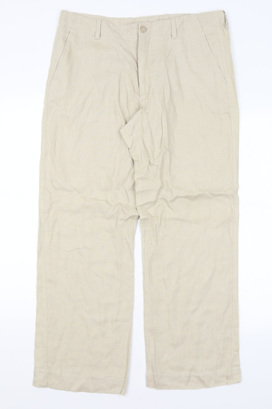 H&M Mens Beige   Trousers  Size 34 in L27 in