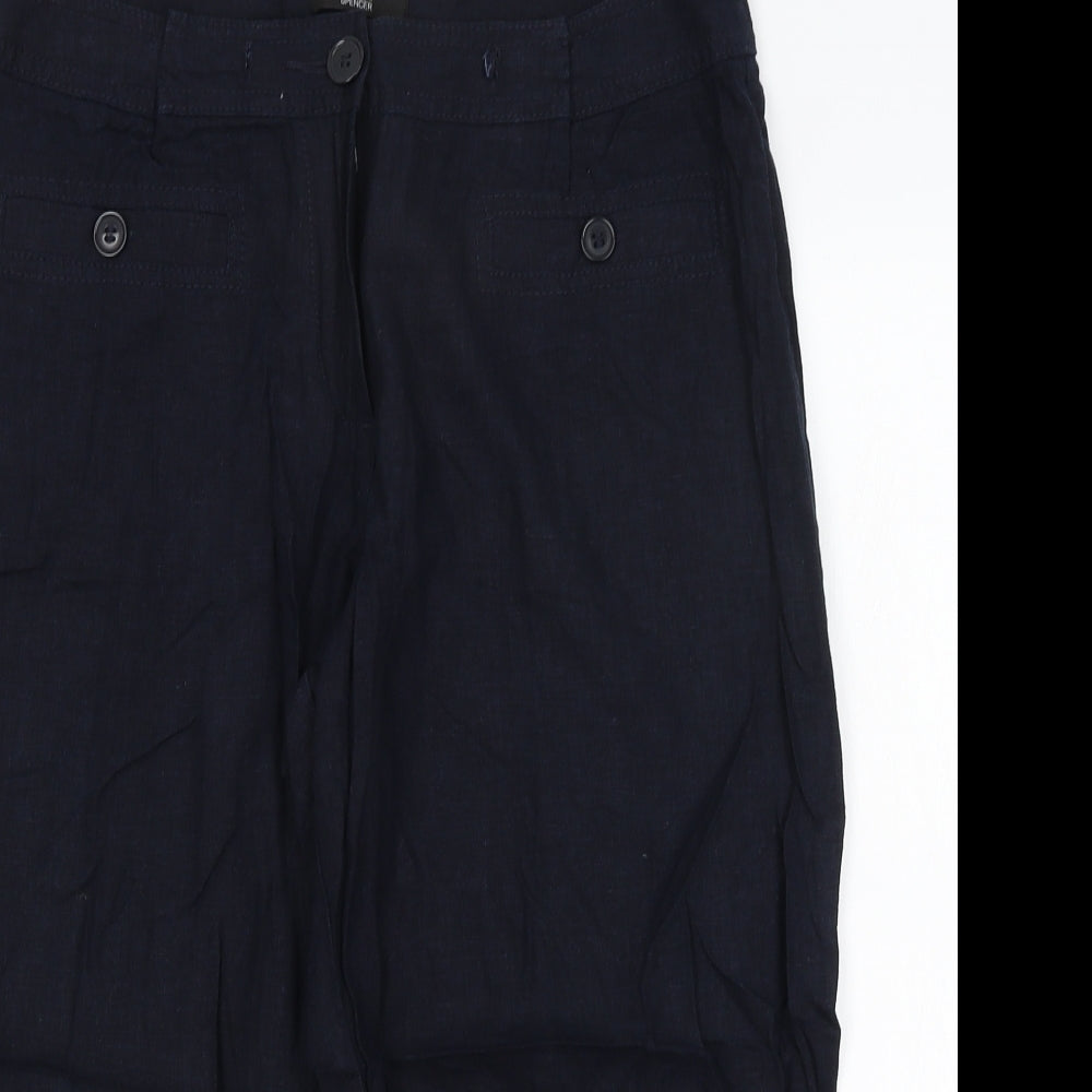 M&S Womens Blue   Culotte Shorts Size 14