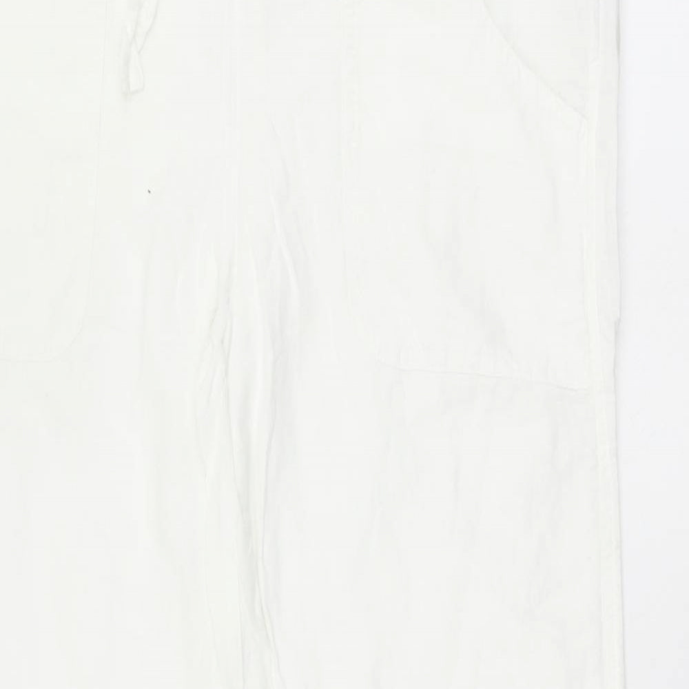 H&M Womens White   Trousers  Size 38 L30.5 in