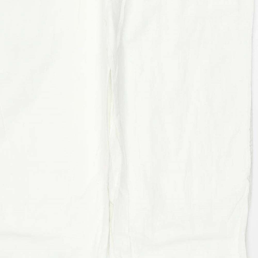 H&M Womens White   Trousers  Size 38 L30.5 in