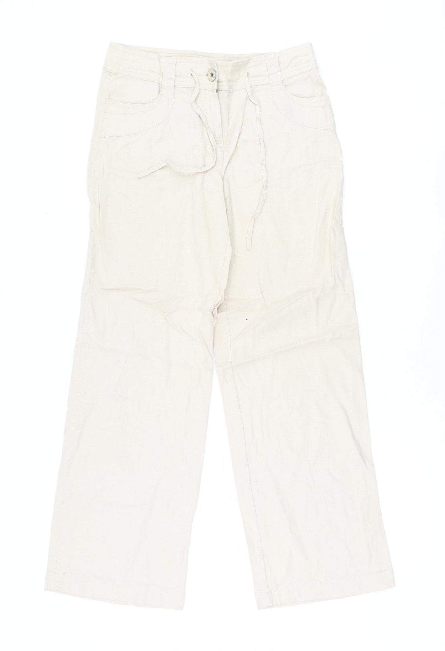 NEXT Womens Beige   Trousers  Size 6 L28.5 in
