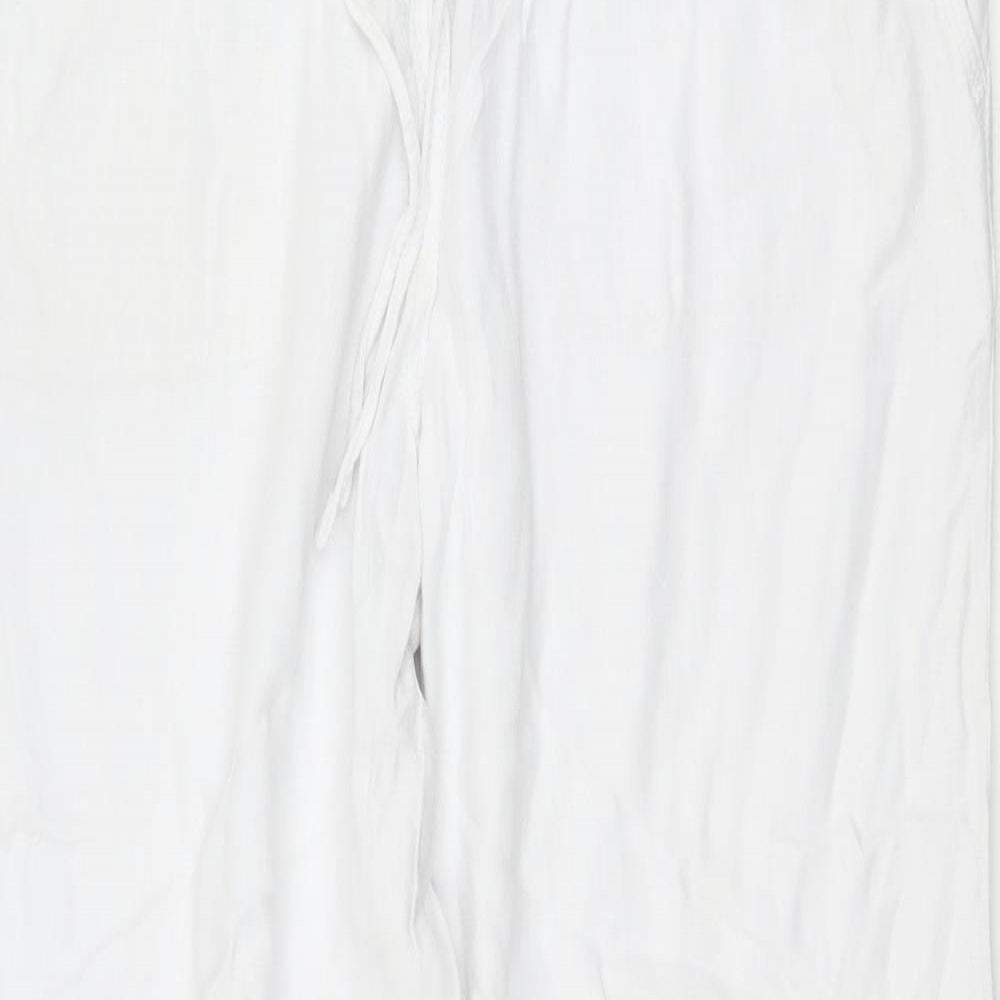 NEXT Womens White   Trousers  Size 14 L31 in