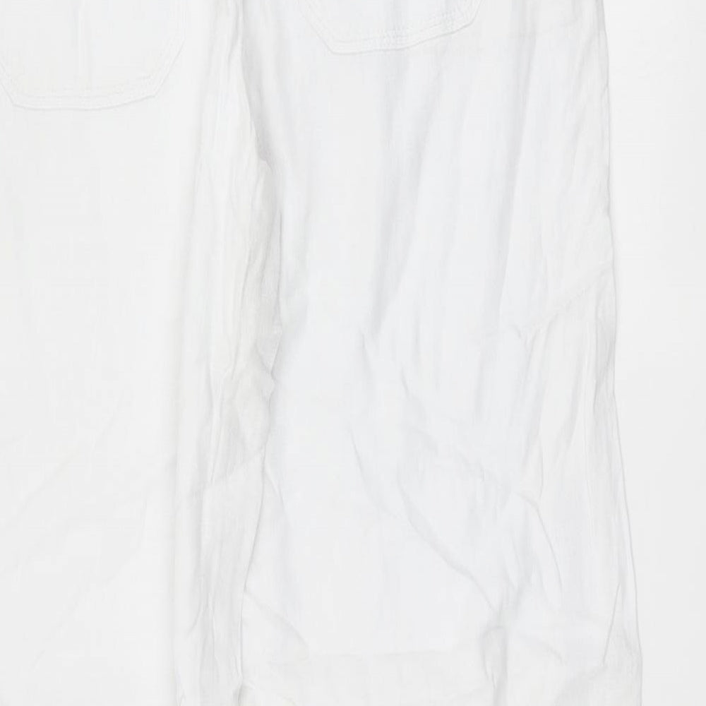 NEXT Womens White   Trousers  Size 14 L31 in