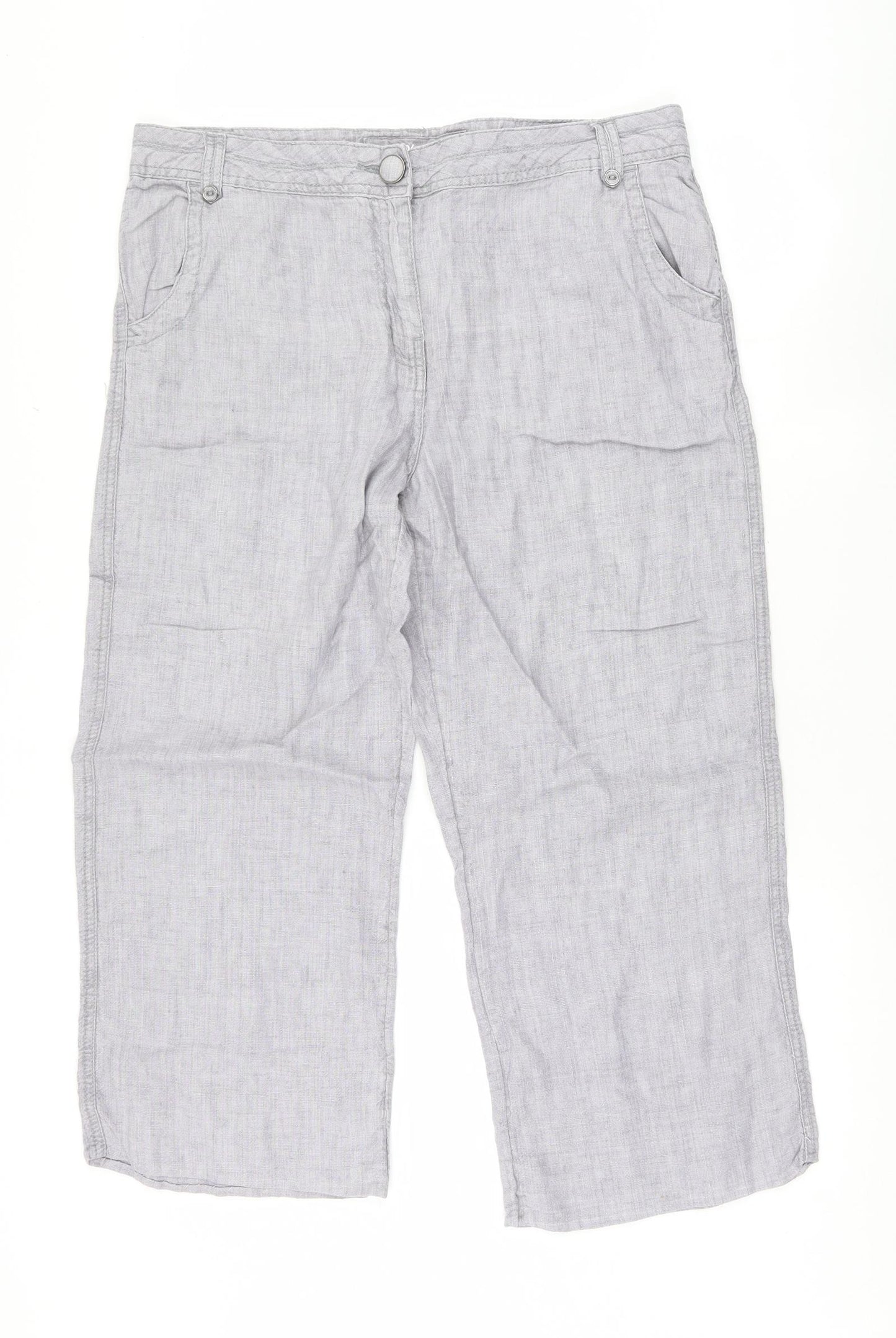 George Womens Grey   Trousers  Size 14 L24.5 in