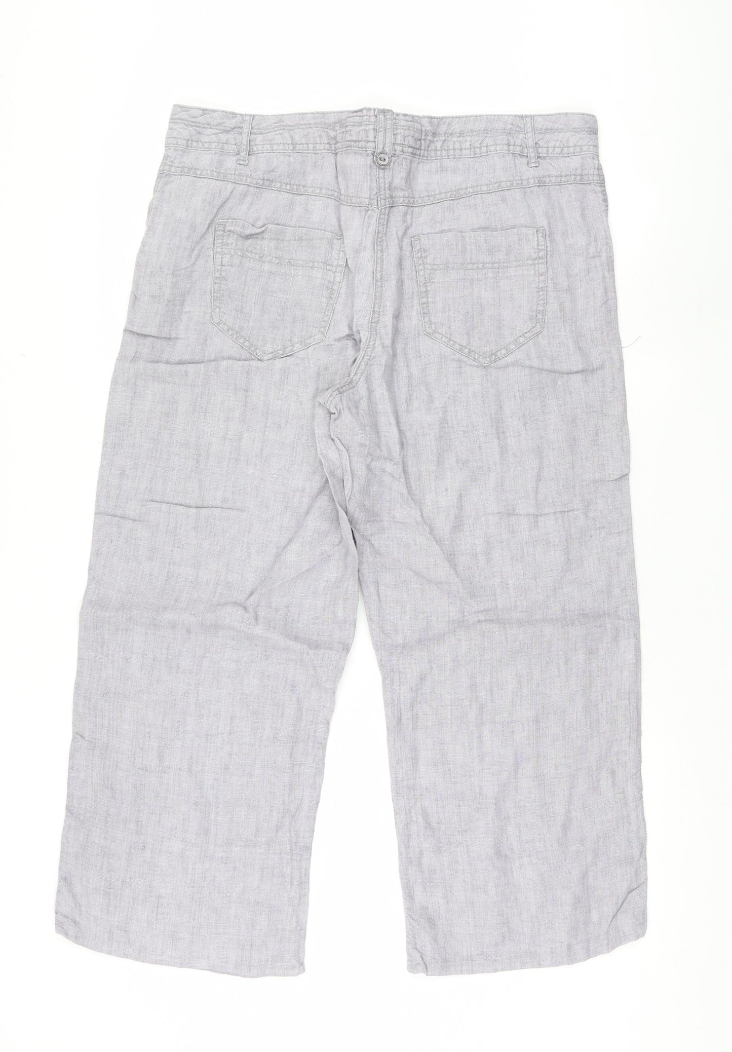 George Womens Grey   Trousers  Size 14 L24.5 in