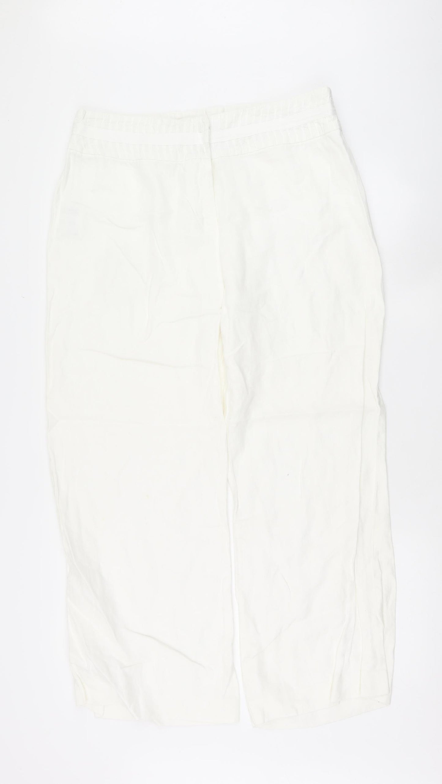 Marks and Spencer Womens White   Trousers  Size 16 L28.5 in